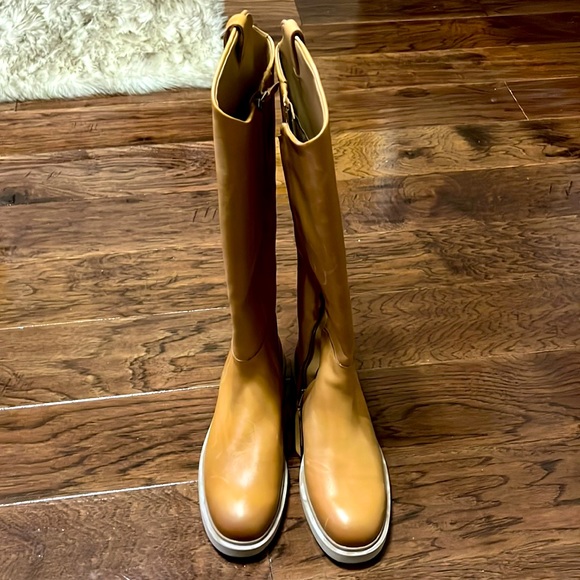 Sam Edelman black and Fable cashew leather boots size 8M. - Picture 2 of 6